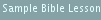 Sample Bible Lesson